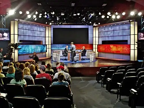 Iluminación en un estudio de televisión.
