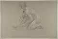 Figura desnuda masculina acuclillada, en el Museo Metropolitano de Arte, 1864–74.