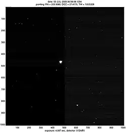 Imagen tomada por el impactador antes de la separación de la nave Flyby