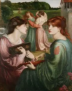 The Bower Meadow, de Dante Gabriel Rossetti, 1877 (prerrafaelita).[24]​