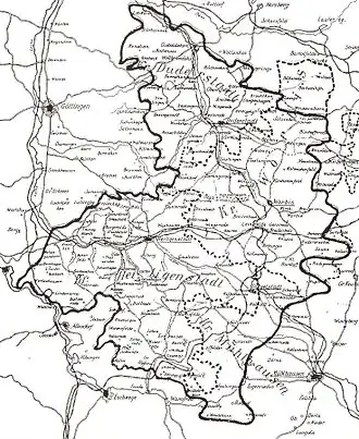 Mapa del Eichsfeld de 1900