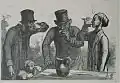 Honoré Daumier, Los bebedores, 1862; publicado en Le Monde Illustré del 25 de octubre de 1862, bajo el título "Physiologie du buveur, les quatre ages" ("Fisiología del bebedor, las cuatro edades").