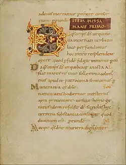 Siglo XI, Getty Center - escritura minúscula carolina