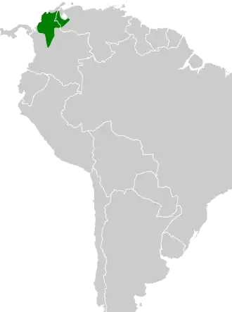 Distribución geográfica del trepatroncos barrado oriental.