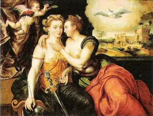 El beso de la justicia y la paz, Amberes, c. 1580