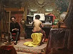 Almeida Júnior: Descanso de la plantilla, 1882, Museo Nacional de Bellas Artes.