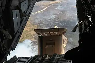 Descarga de agua en los incendios forestales en Chachapoyas.