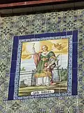 Retablo cerámico de Santa Bárbara