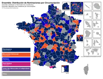 Renaissance&nbsp;&nbsp;&nbsp;&nbsp;&nbsp;Mouvement Démocrate&nbsp;&nbsp;&nbsp;&nbsp;&nbsp;Horizons&nbsp;&nbsp;&nbsp;&nbsp;&nbsp;Parti Radical&nbsp;&nbsp;&nbsp;&nbsp;&nbsp;Union des démocrates et indépendants&nbsp;&nbsp;&nbsp;&nbsp;&nbsp;Otros