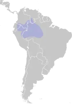 Distribución geográfica del colibrí ígneo.