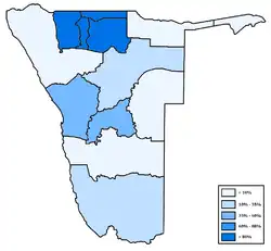 Distribution of Oshiwambo in Namibia.png