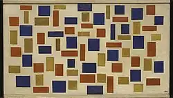 Theo van Doesburg, 1918, Composición XI, óleo en lienzo, 57 x 101&nbsp;cm