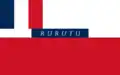 Bandera del protectorado francés de Rurutu en la Polinesia Francesa (1858-1889)