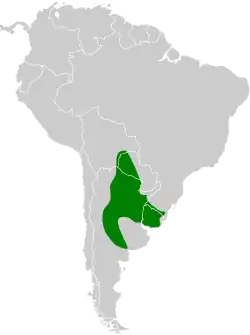 Distribución geográfica del trepatroncos chinchero.