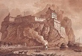 El Castillo de Dumbarton en 1800.[2]​