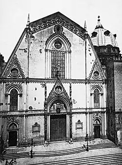 Duomo de Nápoles (1299-1313), fachada antes de 1877