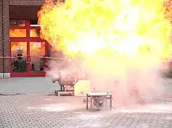 El intenso calor que irradia no encuentra otros materiales inflamables