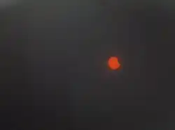 Eclipse parcial visto desde la ciudad de Pasto (Colombia).
