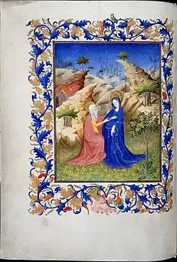 Visitación, f29v, atribuida al Maestro de Egerton