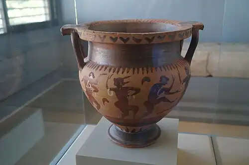 Cratera del siglo VI&nbsp;a.&nbsp;C. procedente de Eyón.