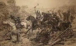 El último de los pieles rojas. Fotograbado sobre papel, 56 x 82 cm.