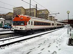 automotor 432 en la estación de Pamplona