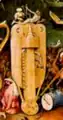 Organistrum del Jardín de las delicias de Hieronymus Bosch (1500).