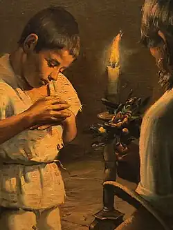 Asistente al velorio y vela