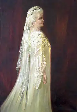 Retrato de Isabel de Wied en el museo