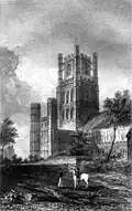 Grabado de la Catedral de Ely (ca. 1830)