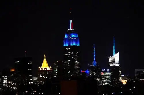Azul tras la victoria de Barack Obama en 2012.