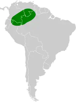 Distribución geográfica del hormiguerito del Negro.