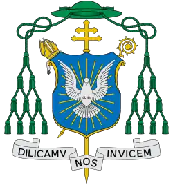 Escudo de monseñor Joaquín Pardo Vergara, Arzobispo de Medellín. Colombia.