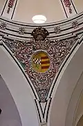 Detalle del escudo del Marquesado de Estepa en la Cúpula Central, de la Iglesia Parroquial de la Inmaculada Concepción.
