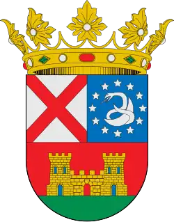 Representación heráldica del blasón.