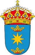 Dos coronas reales en el escudo de Mugardos, provincia de La Coruña (España).