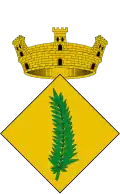 Escudo de la Palma de Cervelló, con el fondo dorado de Cervelló.