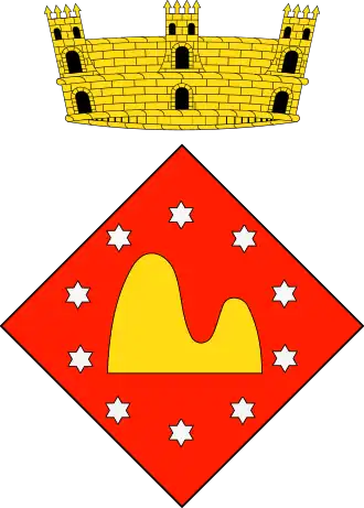 Representación del escudo actual de Sant Esteve de la Sarga.