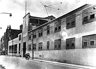 Fachada de la ESIME en la década de 1950
