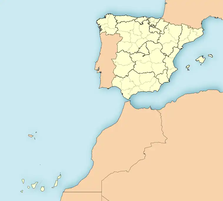 Tenerife ubicada en España