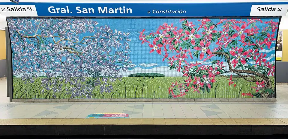 Mural en mosaico veneciano
