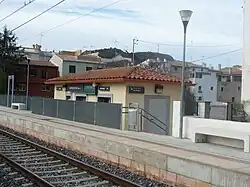 Estación de Roda de Mar, en el núcleo urbano