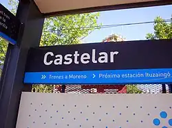 Señalética de la estación