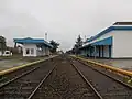 Estación vista desde el oeste ambos repintado con los colores de SOFSE (mayo 2015)