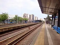 Vista del andén hacia Once