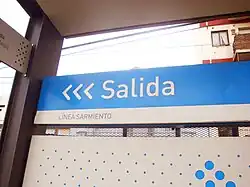 Señalética de la estación