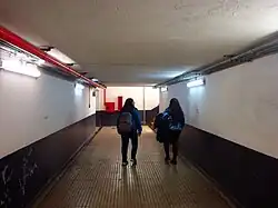 Túnel bajo el andén central