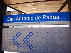 Señalética de la estación