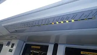 Pantalla de recorrido con iluminación led.