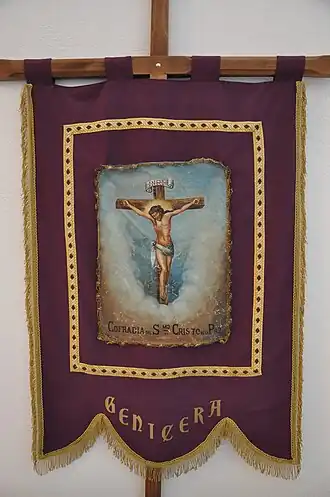 Lienzo de la cofradía del Santísimo Cristo de la Paz de Genicera